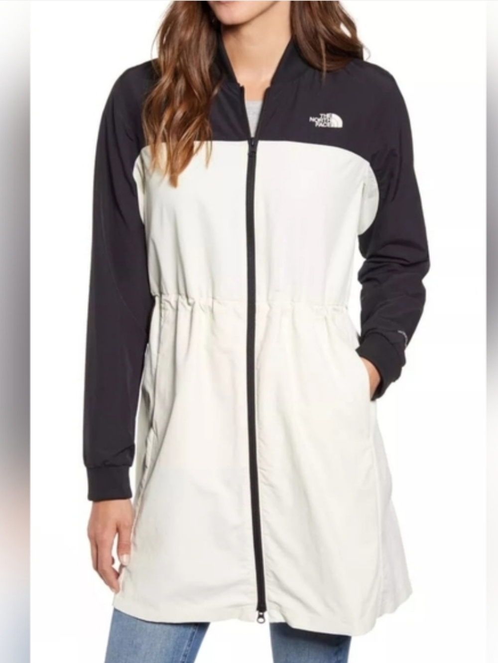The North Face Flybae Water Resistant Longline Bomber Windwall Jacket Medium